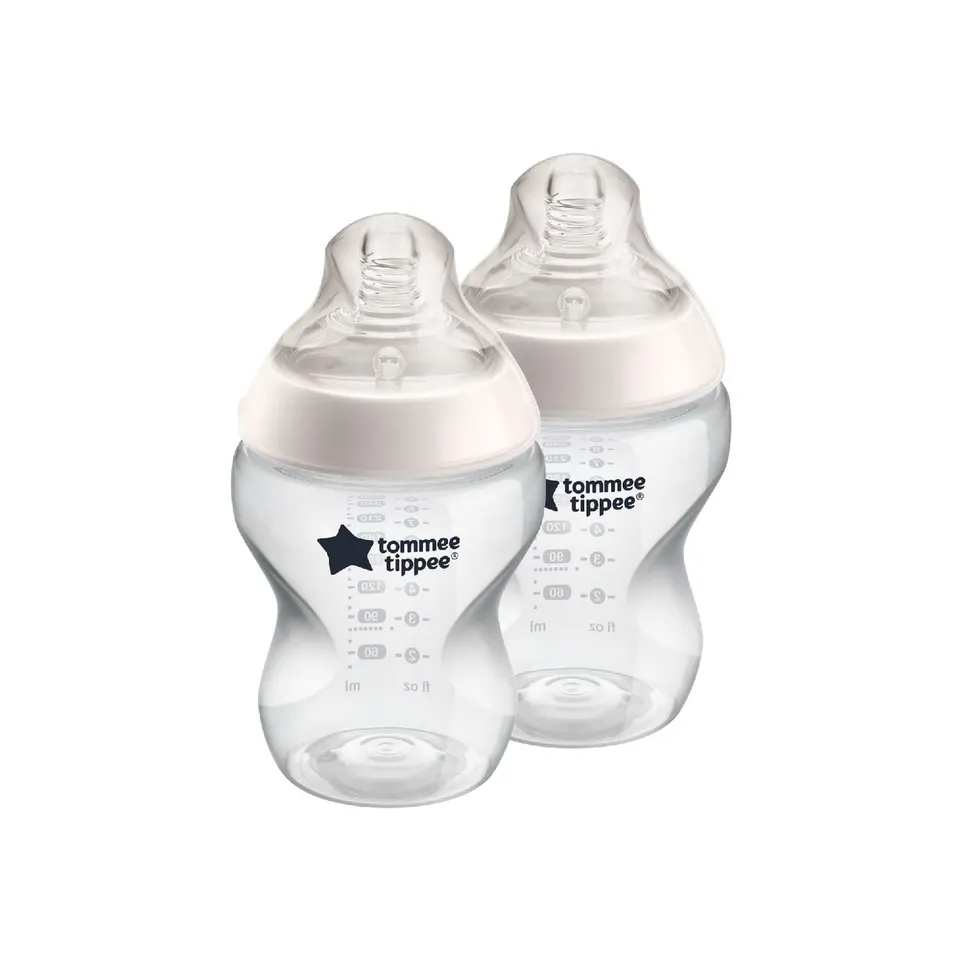 tommee-tippee-closer-to-nature-biberon-260-ml-flusso-lento-0m-2-pezzi image 1