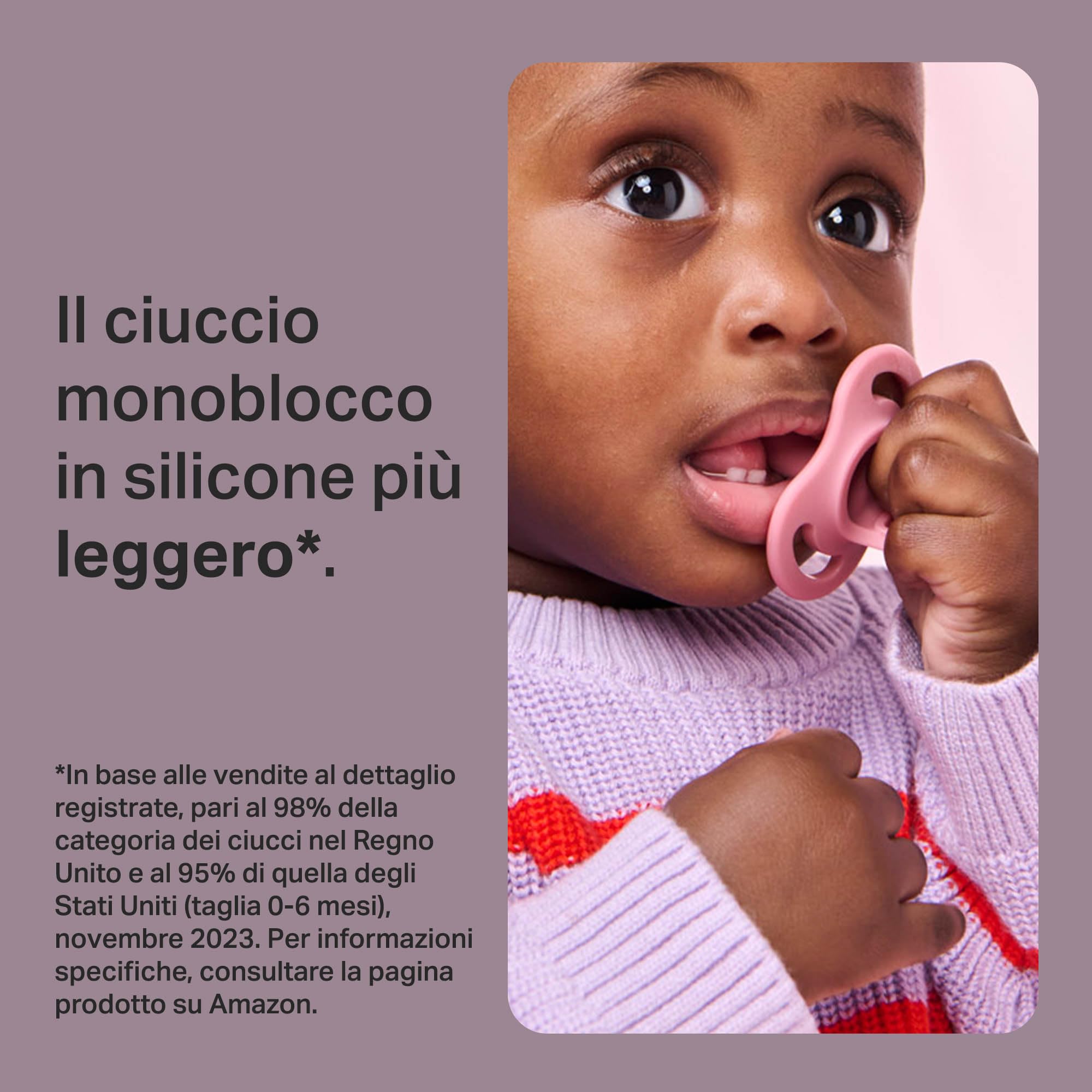 tommee-tippee-ultra-light-stayput-ciuccio-6-18-mesi-silicone-x4 image 4