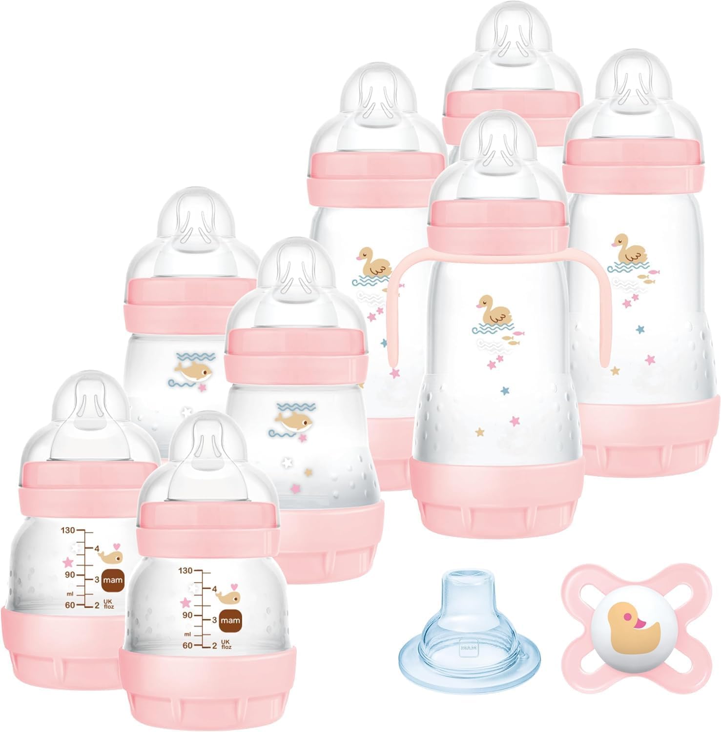 mam-easy-start-set-neonato-8-biberon-anticolica-rosa image 1