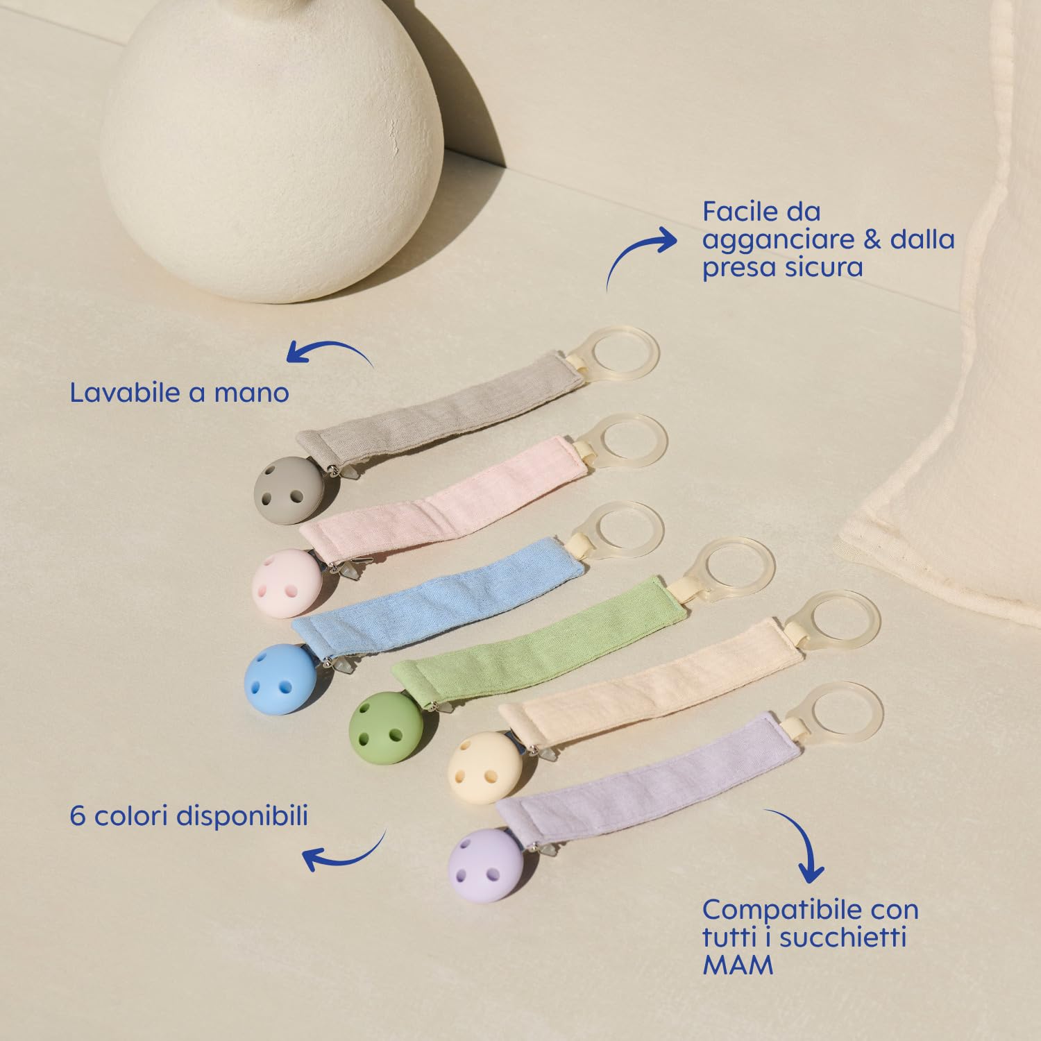 mam-clip-catenella-portaciuccio-regolabile-2pz-beige-tortora image 6