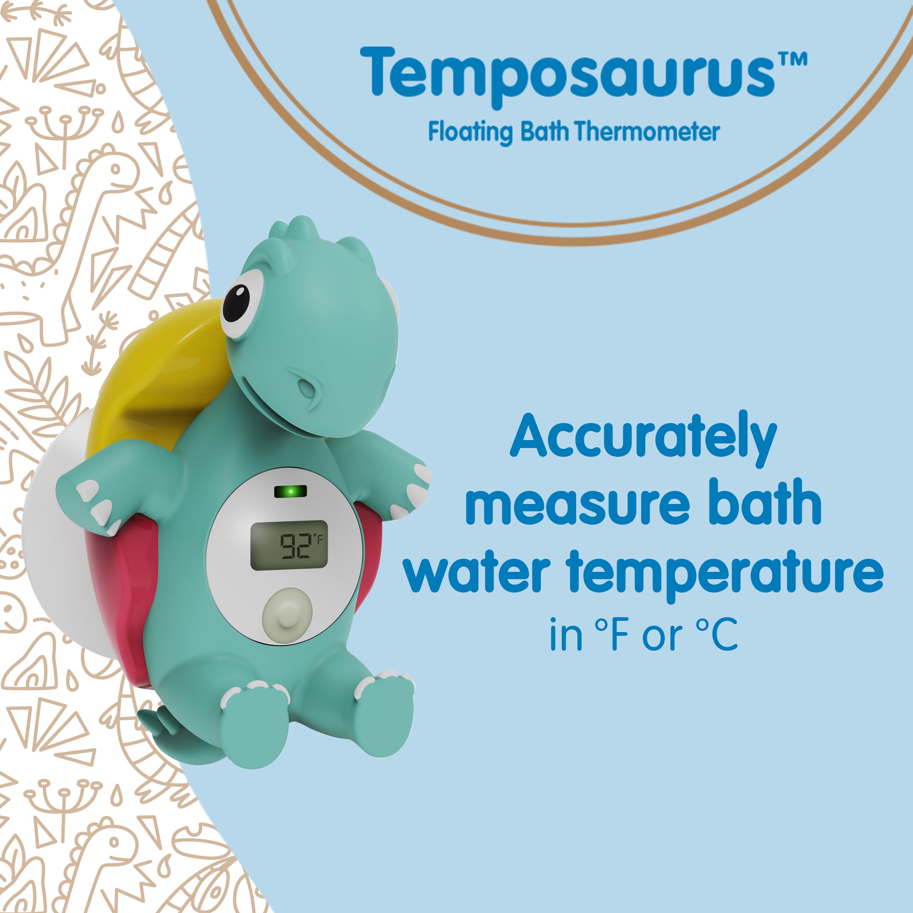 dr-brown-s-cleanup-temposaurus-termometro-da-bagno-galleggiante image 4