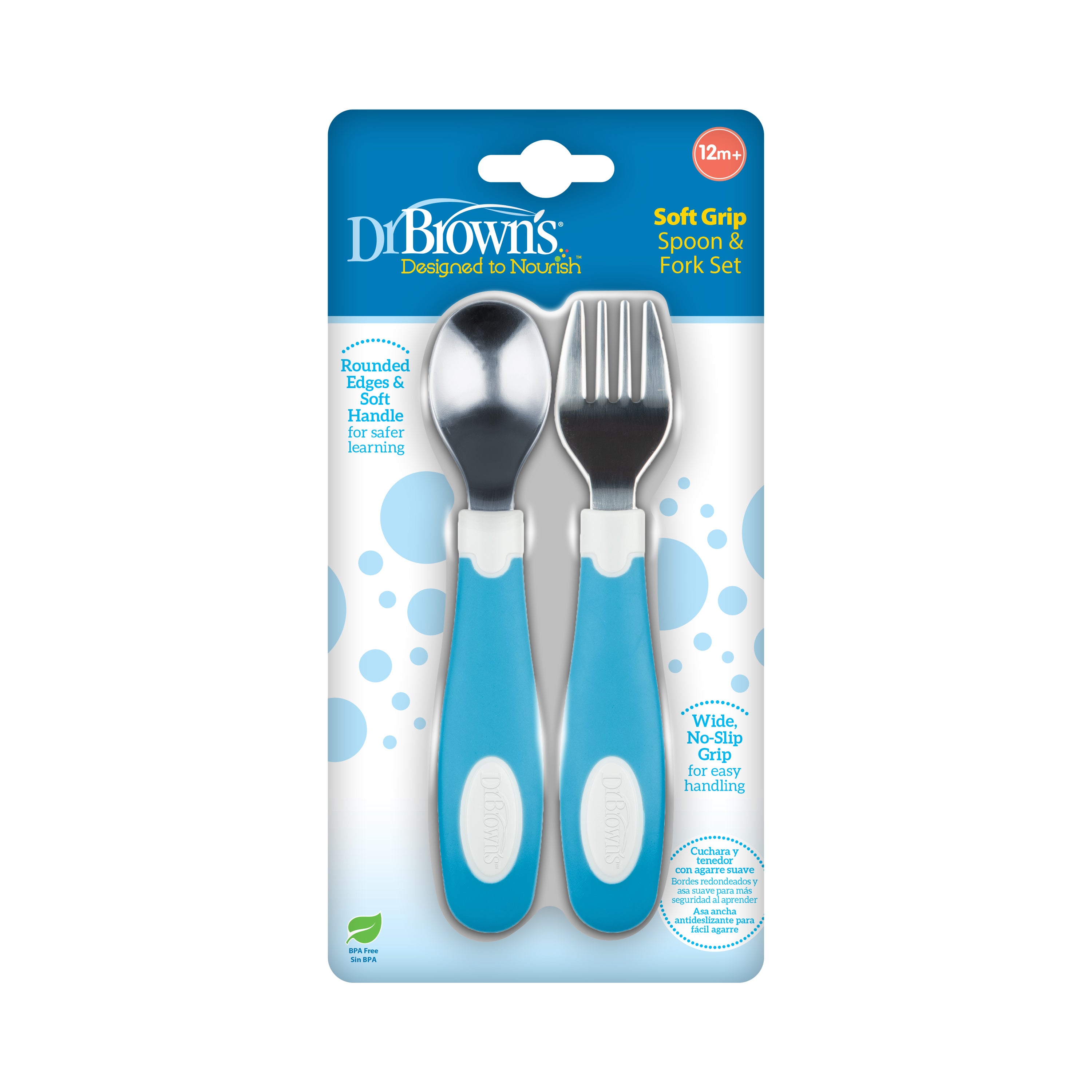 dr-brown-s-designed-to-nourish-set-cucchiaio-e-forchetta-soft-grip image 3