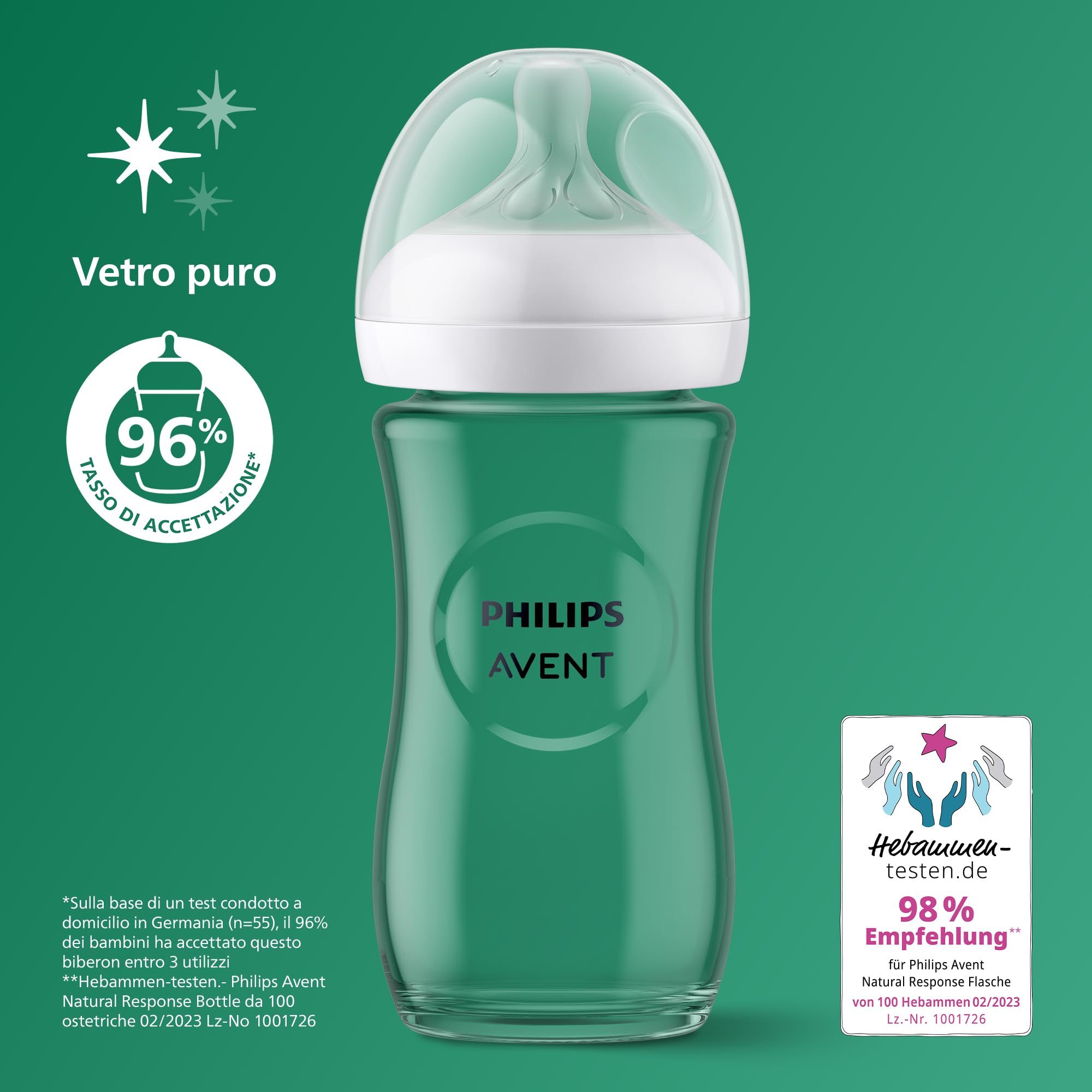 philips-avent-natural-response-biberon-vetro-240-ml-1-mese-scy933-01 image 2