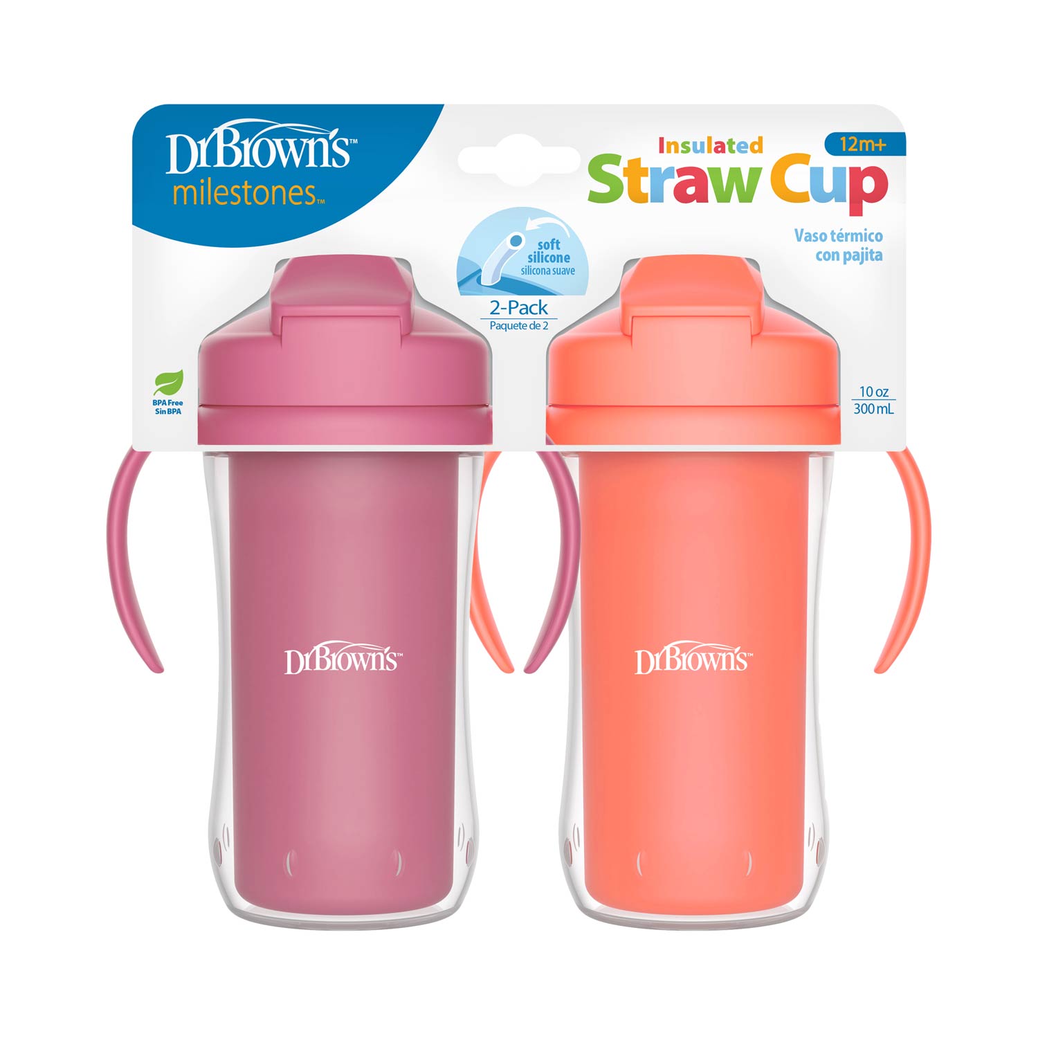 dr-brown-s-milestones-tazza-termica-con-cannuccia-e-manici-2-pezzi image 3
