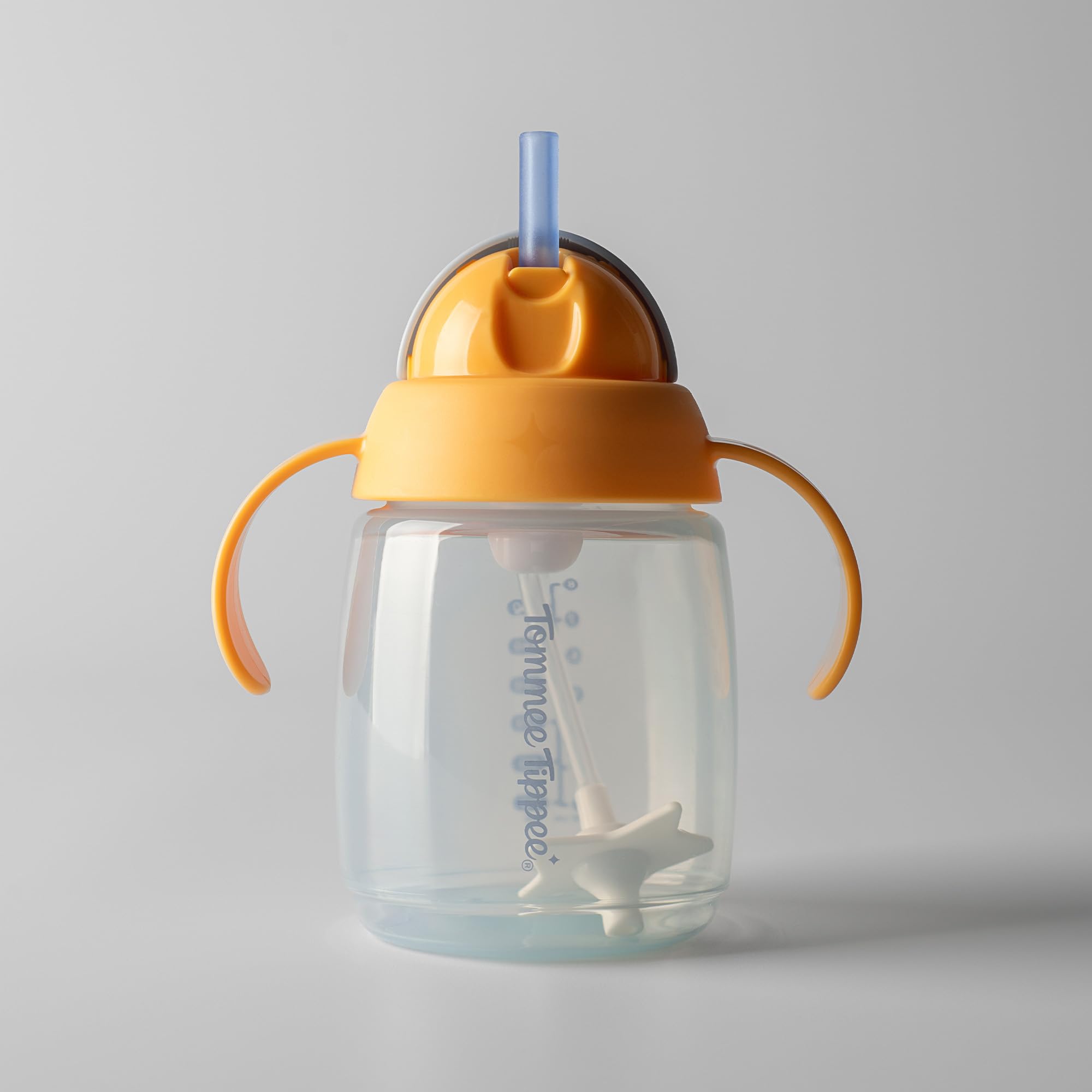 tommee-tippee-bicchiere-trainer-con-cannuccia-ponderata-240-ml-6m-blu-e-arancion image 3