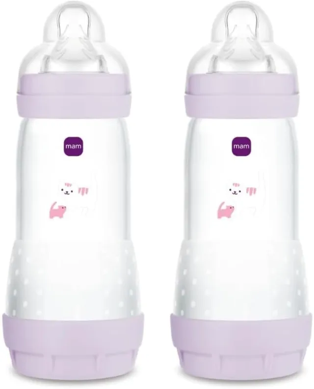 mam-easy-start-biberon-anticolica-320ml-rosa-4-mesi-set-2-pezzi image 1