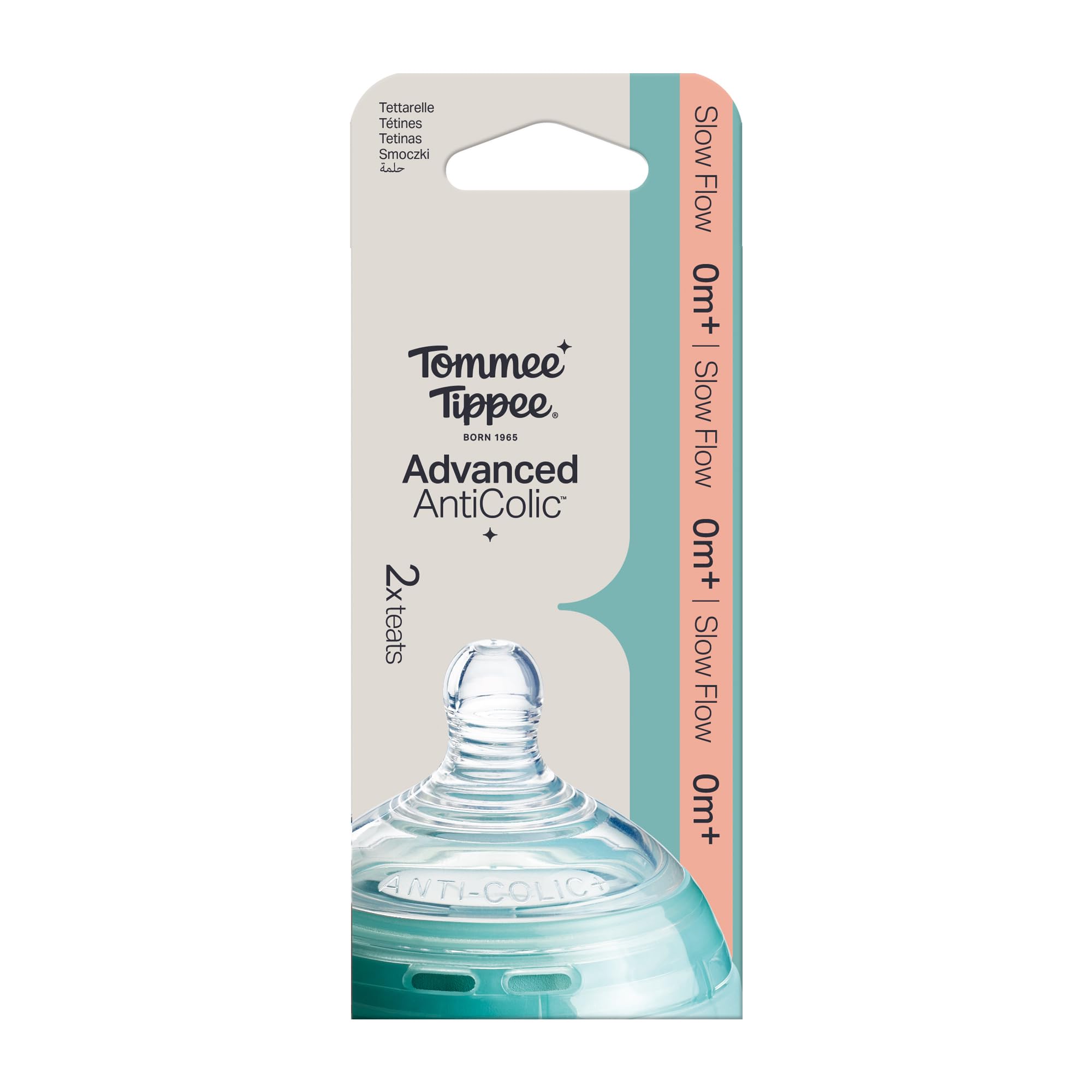 tommee-tippee-tettarella-anti-colica-avanzata-flusso-lento-0m-x2 image 2