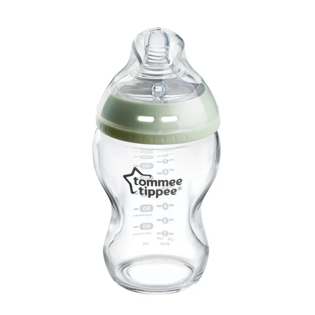 tommee-tippee-closer-to-nature-biberon-in-vetro-250ml-flusso-lento-1pz image 1