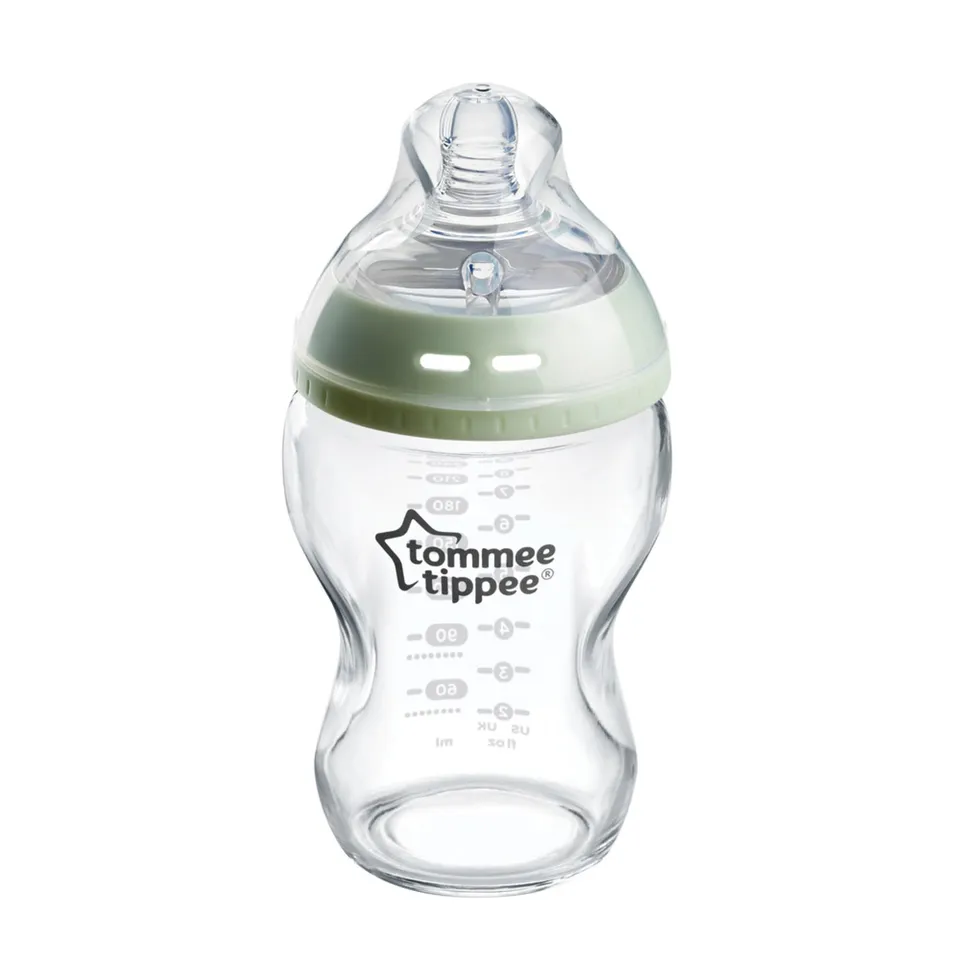 tommee-tippee-closer-to-nature-biberon-in-vetro-250ml-flusso-lento-1pz image 1