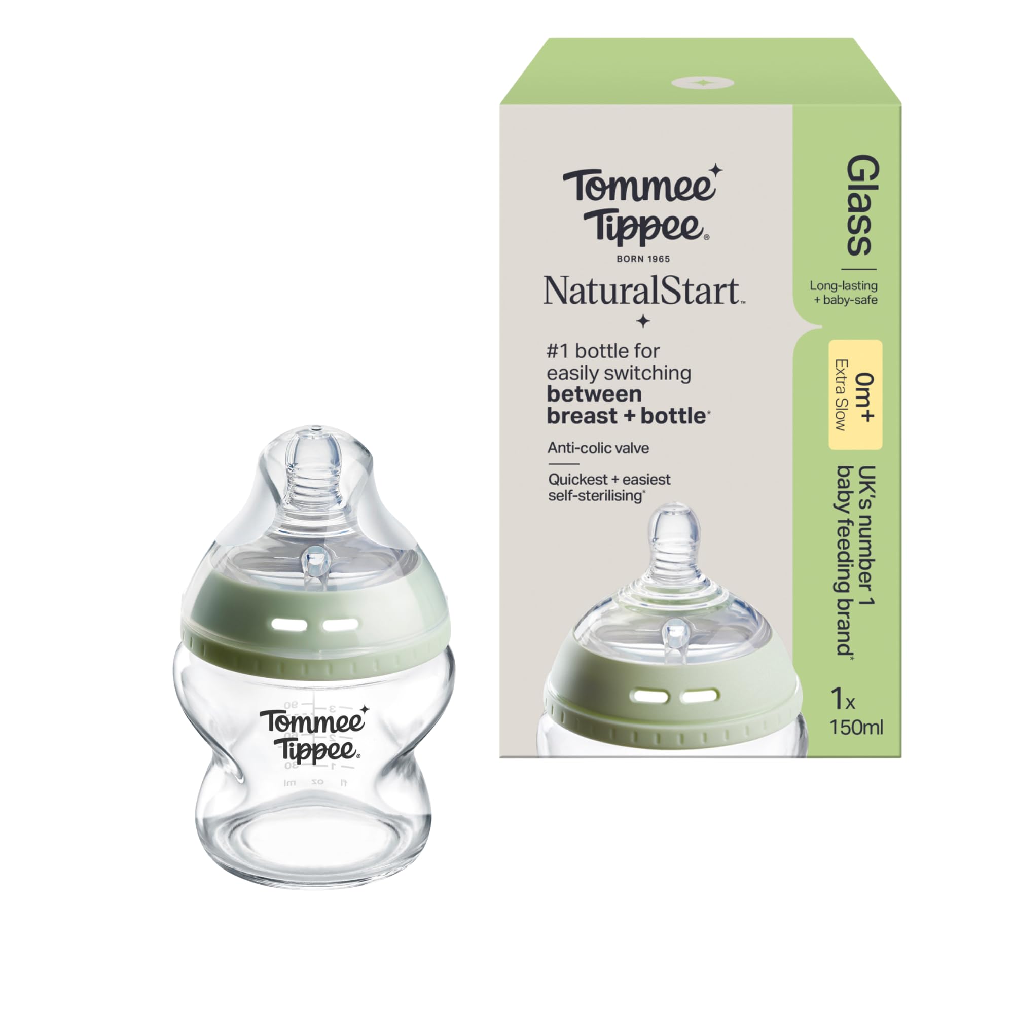 tommee-tippee-closer-to-nature-biberon-in-vetro-250ml-flusso-lento-1pz image 8