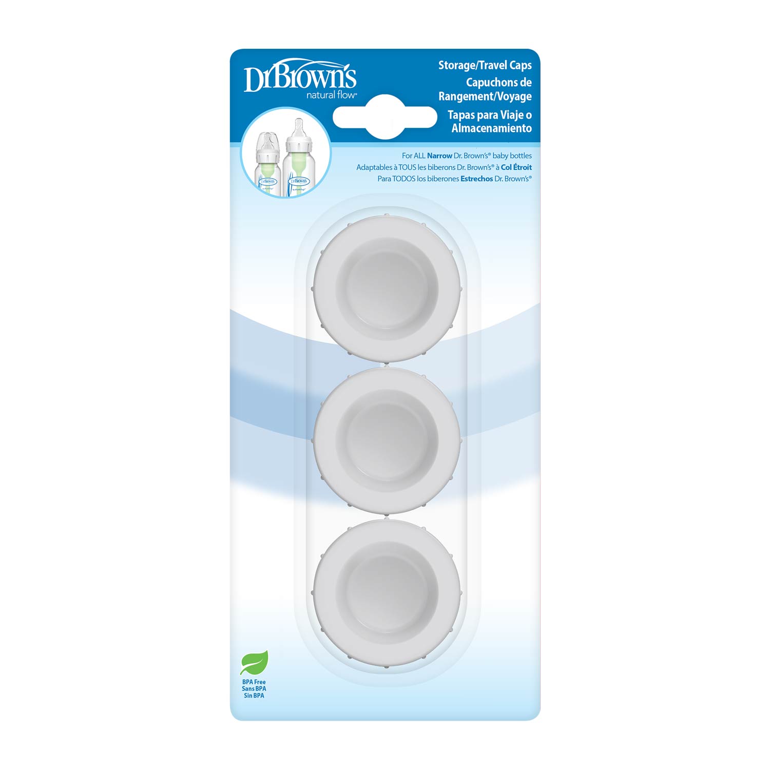dr-brown-s-natural-flow-tappi-conservazione-viaggio-narrow-3-pack image 3