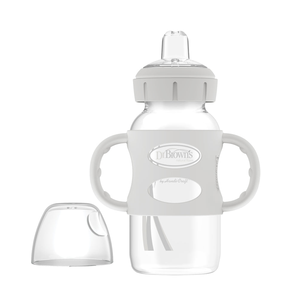 dr-brown-s-milestones-biberon-sippy-spout-wide-neck-con-manici-270-ml-9-oz image 1