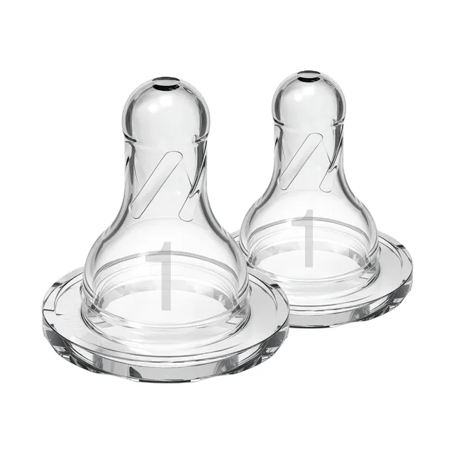 dr-brown-s-tettarella-silicone-collo-stretto-livello-1-2-pack-anti-colica image 1
