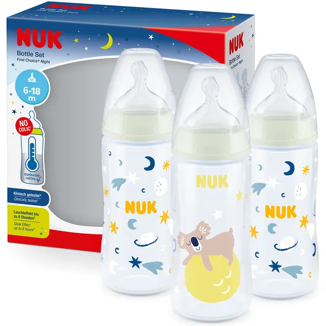 nuk-first-choice-biberon-notte-300ml-6-18-mesi-silicone-3pz image 1