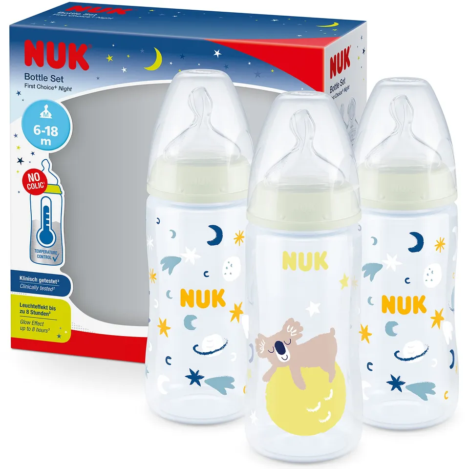 nuk-first-choice-biberon-notte-300ml-6-18-mesi-silicone-3pz image 1