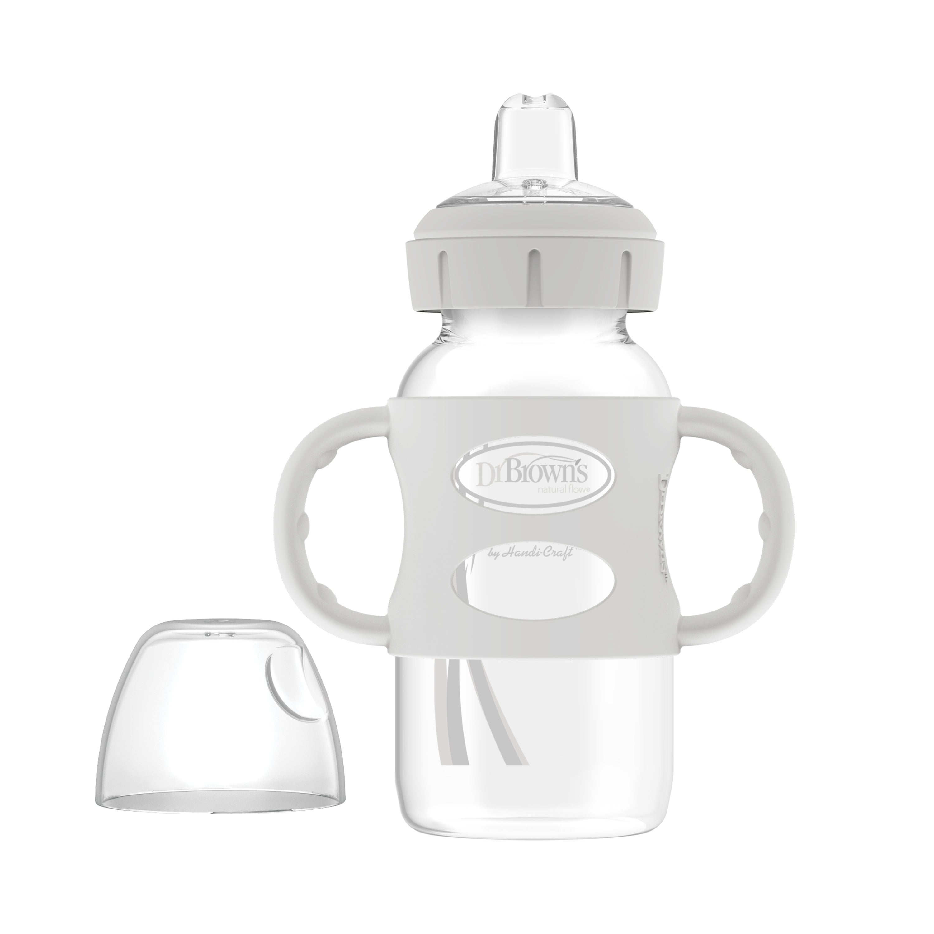 dr-brown-s-milestones-biberon-sippy-spout-wide-neck-con-manici-270-ml-9-oz image 2