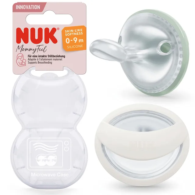 nuk-mommyfeel-ciucciotto-0-9-mesi-menta-e-bianco-2-pz image 1