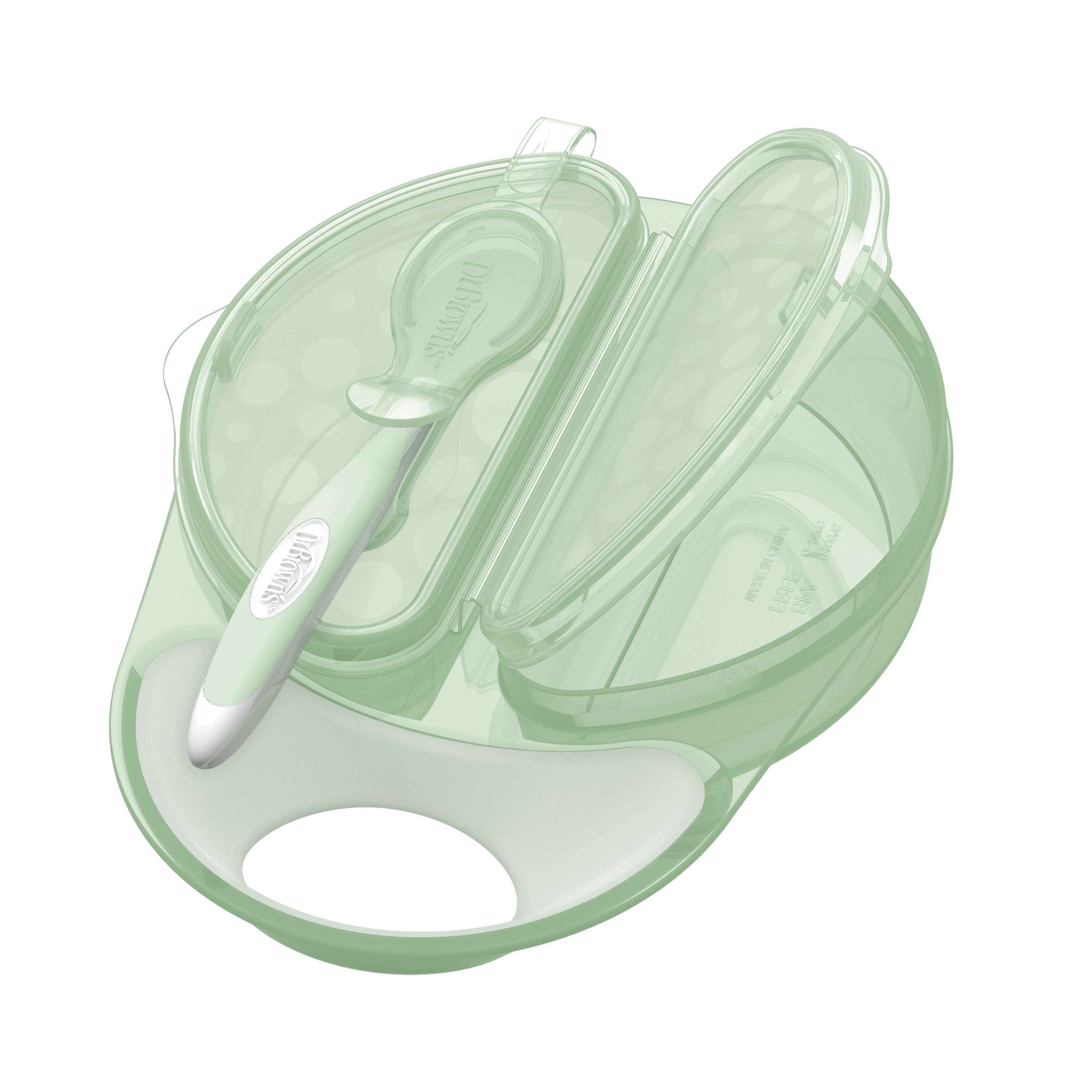 dr-brown-s-travel-fresh-bowl-spoon-combo-verde-chiaro-ciotola-da-viaggio-con-cuc image 2