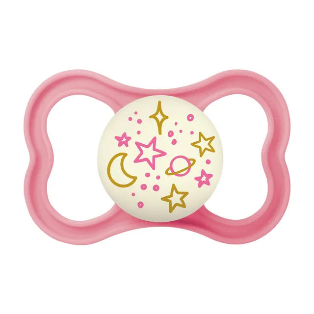 mam-night-succhietto-luminoso-silicone-16-mesi-rosa-con-custodia image 1