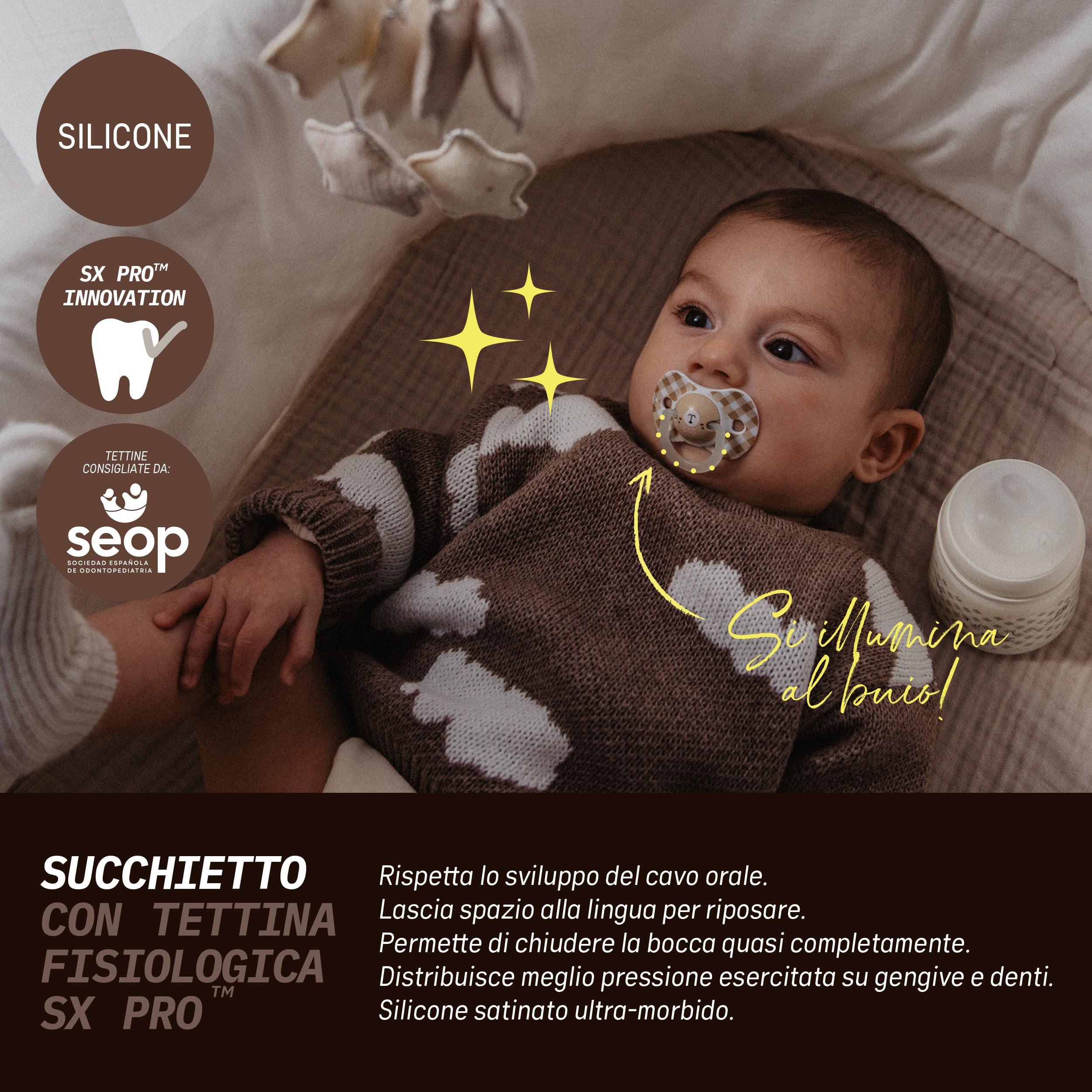 suavinex-sx-pro-ciuccio-fisiologico-6-18-mesi-confezione-da-4-brilla-al-buio-ros image 2
