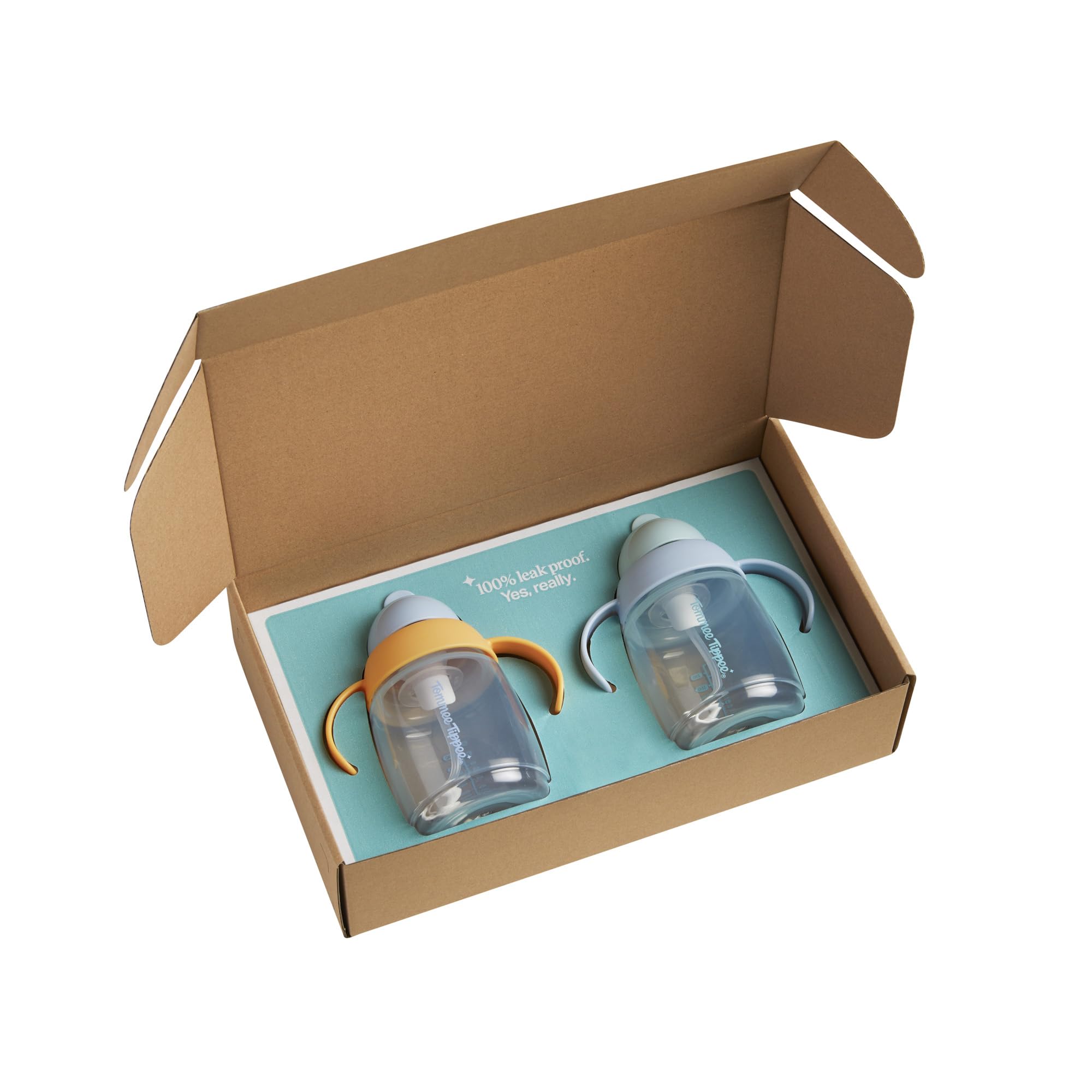 tommee-tippee-bicchiere-trainer-con-cannuccia-ponderata-240-ml-6m-blu-e-arancion image 2