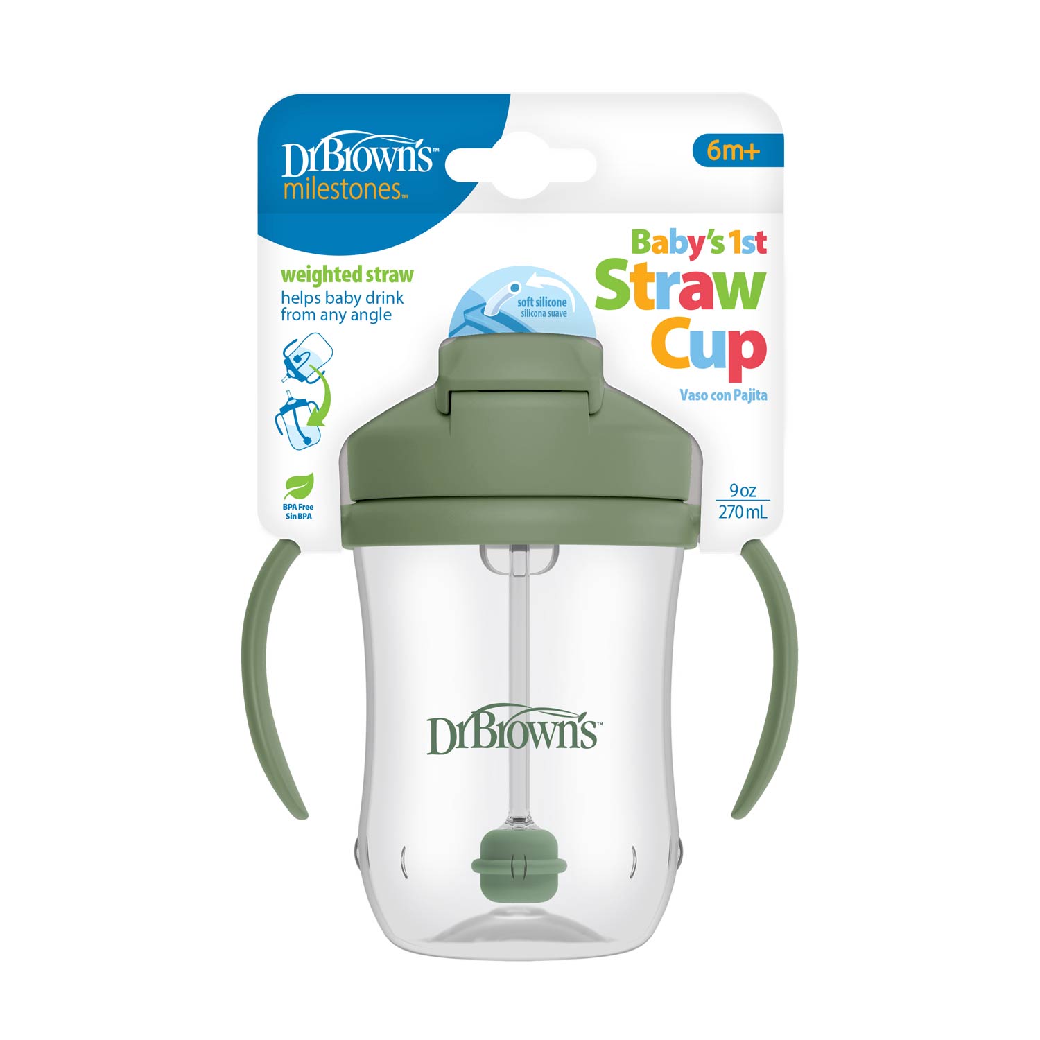 dr-brown-s-milestones-tazza-con-cannuccia-ponderata-6m image 4