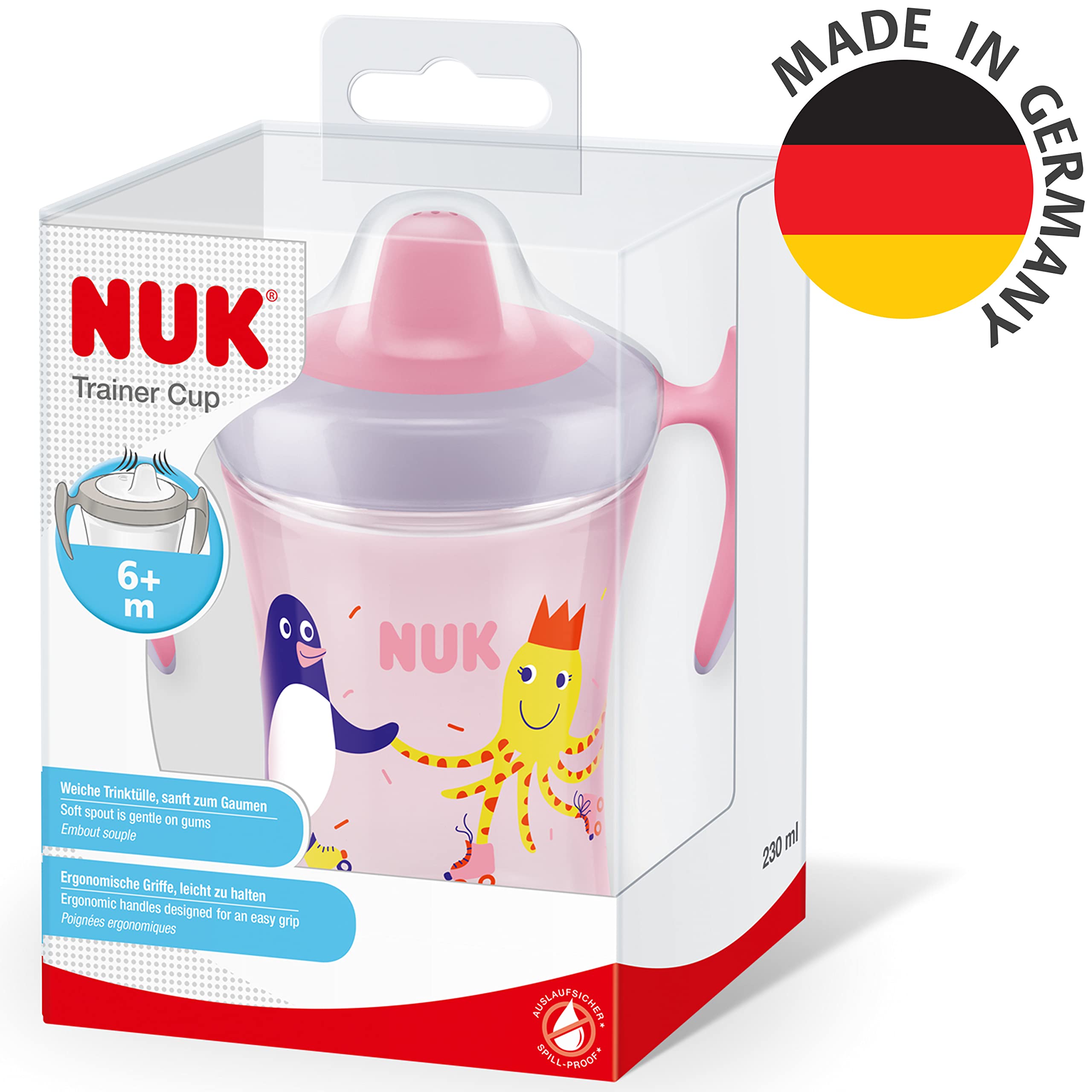 nuk-trainer-cup-beccuccio-morbido-pinguino-rosa-230-ml-6m image 7