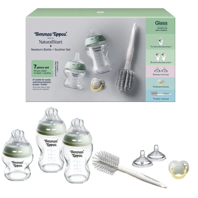 tommee-tippee-closer-to-nature-kit-biberon-in-vetro-misti image 1