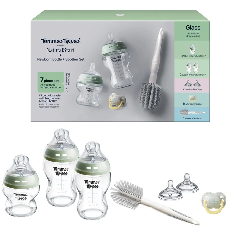 tommee-tippee-closer-to-nature-kit-biberon-in-vetro-misti image 1