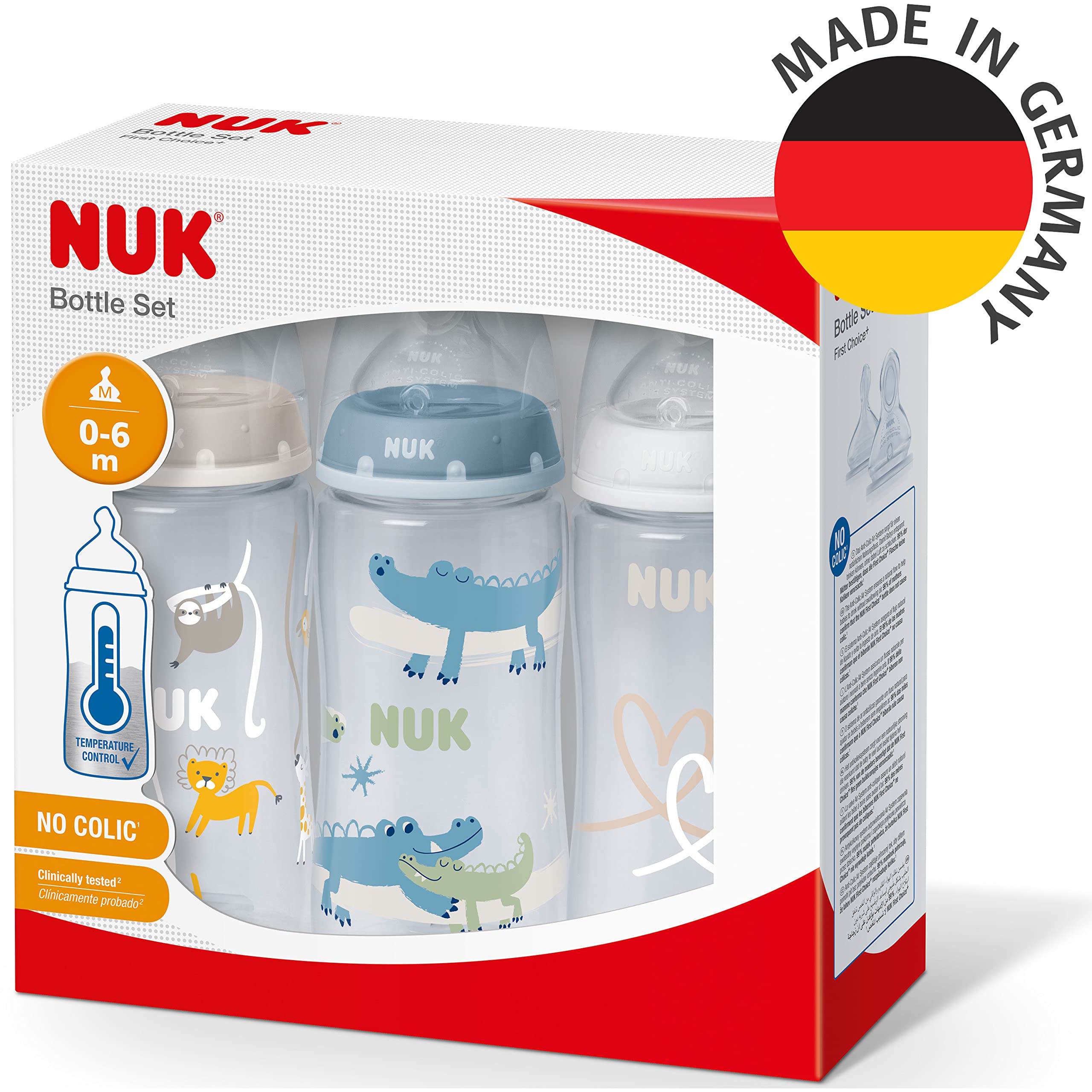 nuk-first-choice-biberon-300-ml-0-6-mesi-coccodrillo-blu-set-3-pezzi image 7