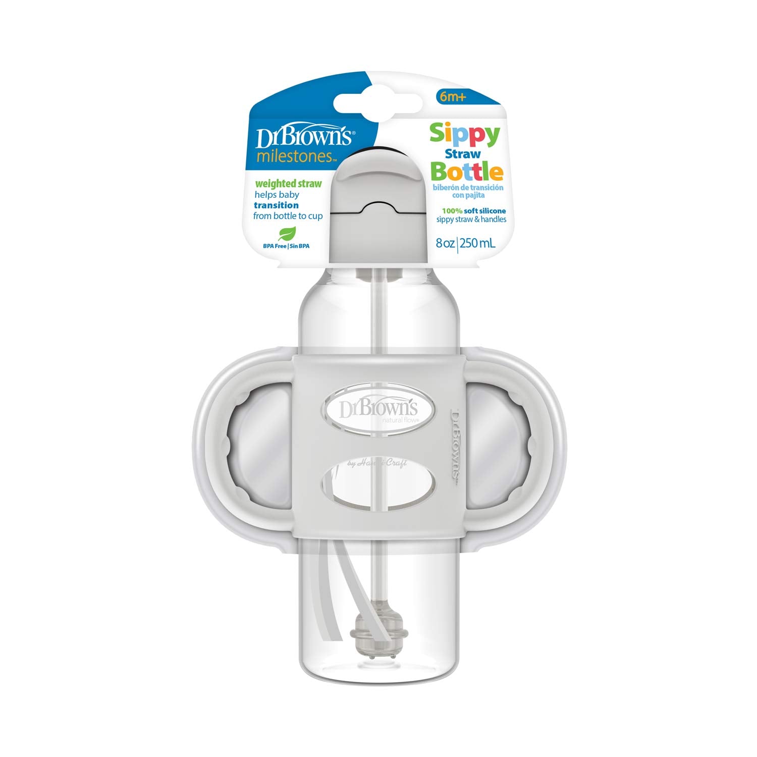 dr-brown-s-milestones-biberon-sippy-con-cannuccia-e-manici-250-ml image 3