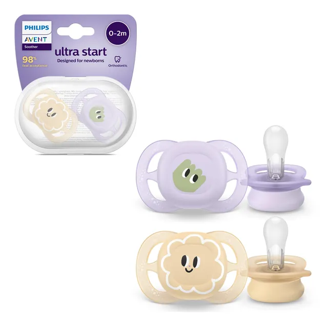 philips-avent-ultra-start-scf075-03-ciuccio-0-2-mesi-in-silicone-confezione-da-2 image 1