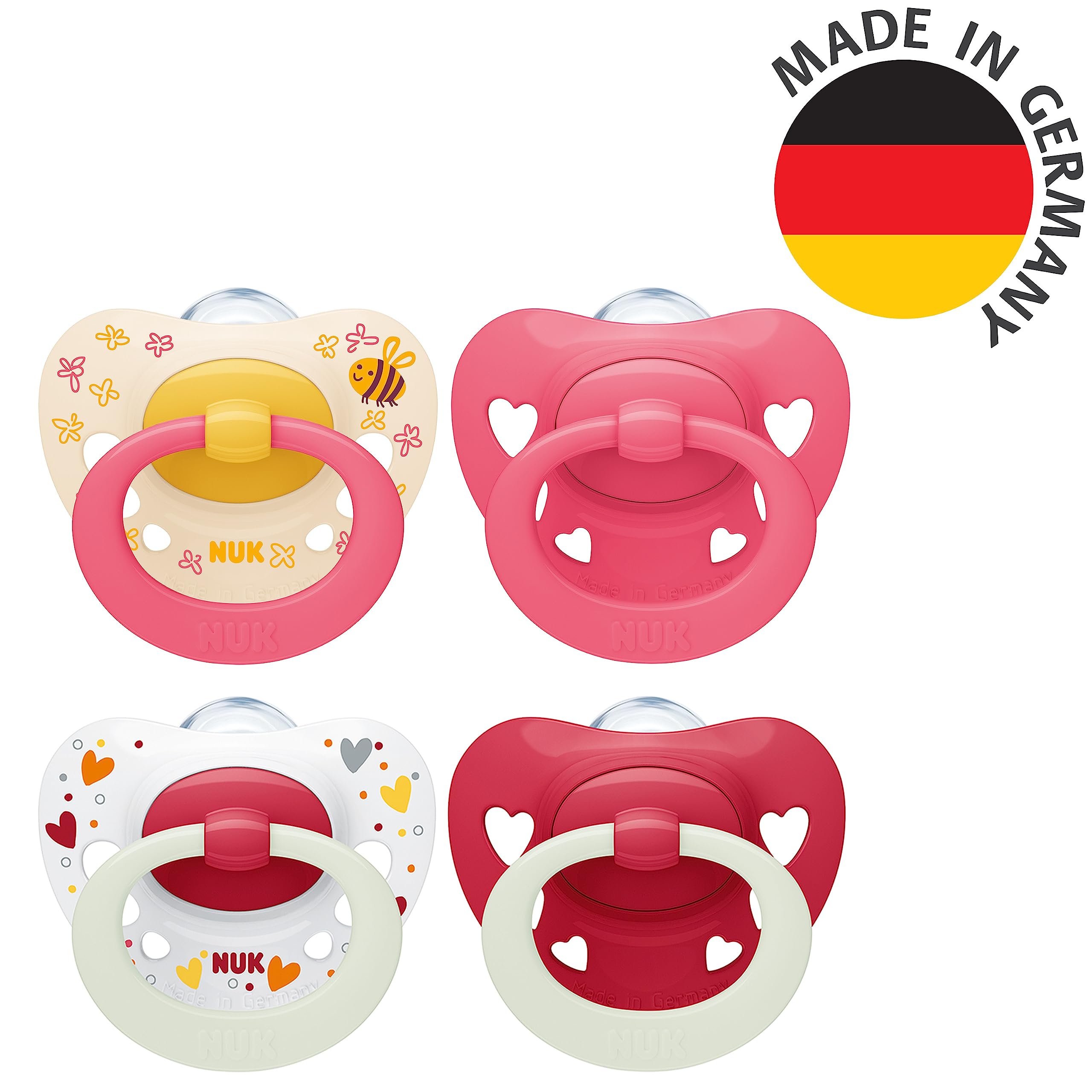 nuk-signature-day-night-ciuccio-6-18-mesi-silicone-cuori-glow-in-the-dark-4-pezz image 6