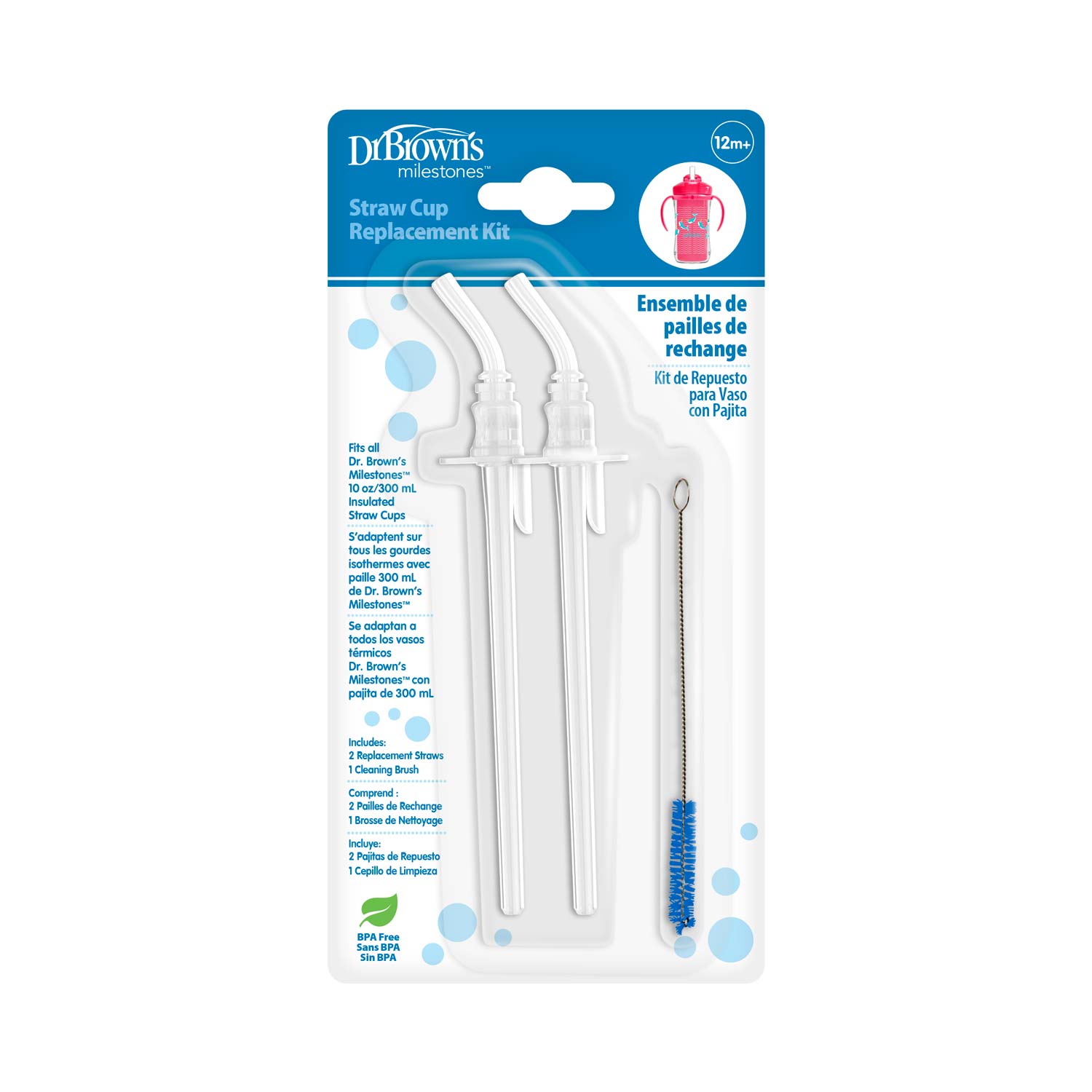 dr-brown-s-milestones-kit-ricambi-per-tazza-termica-con-cannuccia image 2