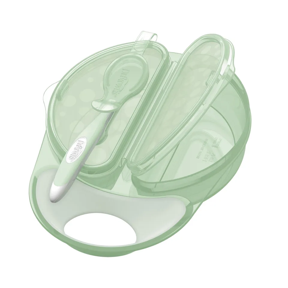 dr-brown-s-travel-fresh-bowl-spoon-combo-verde-chiaro-ciotola-da-viaggio-con-cuc image 1
