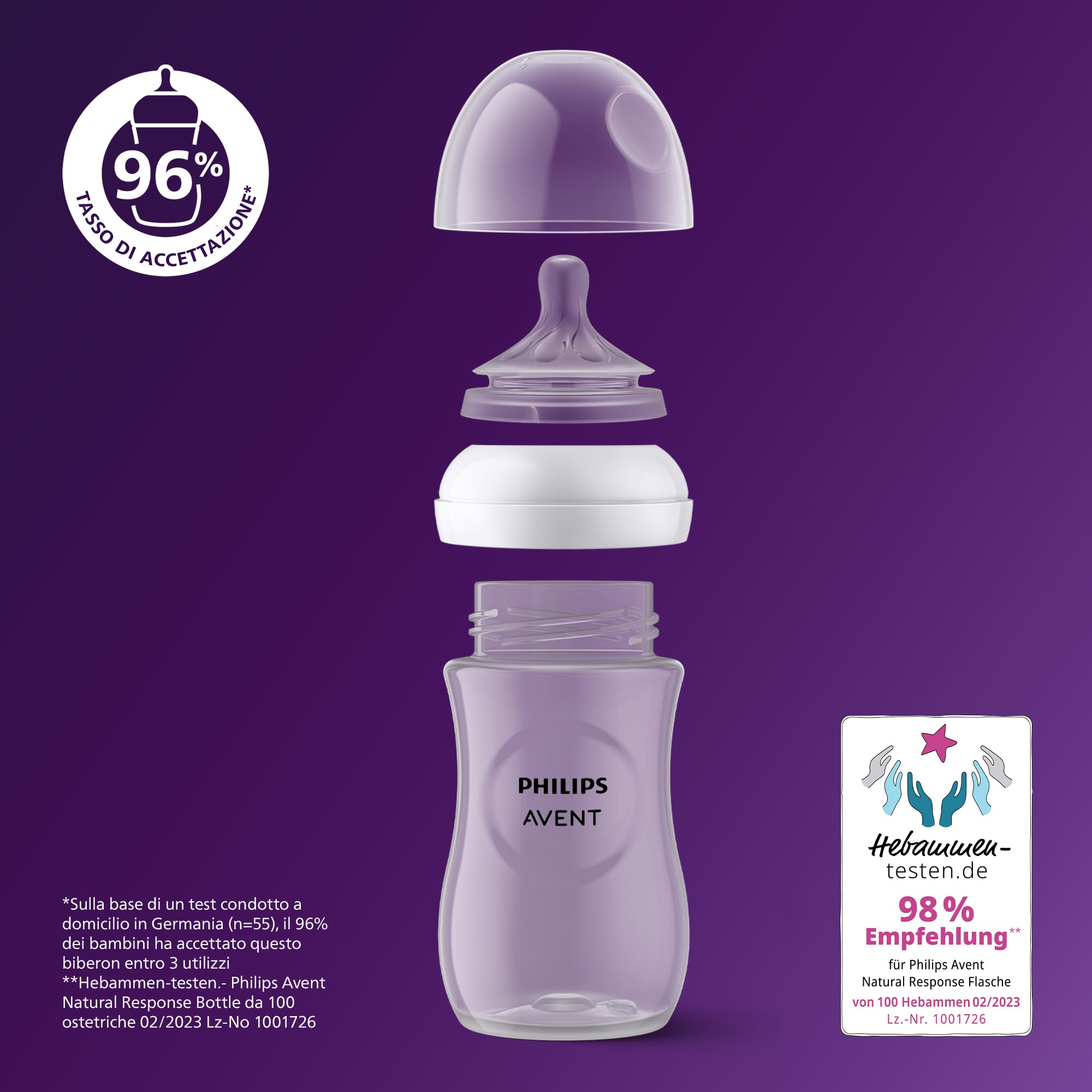 philips-avent-natural-response-scy903-61-set-4-biberon-260-ml-tettarella-flusso- image 2
