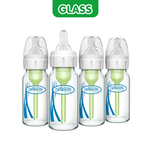 dr-brown-s-anti-colic-options-biberon-vetro-collo-stretto-120-ml-4-pack image 1