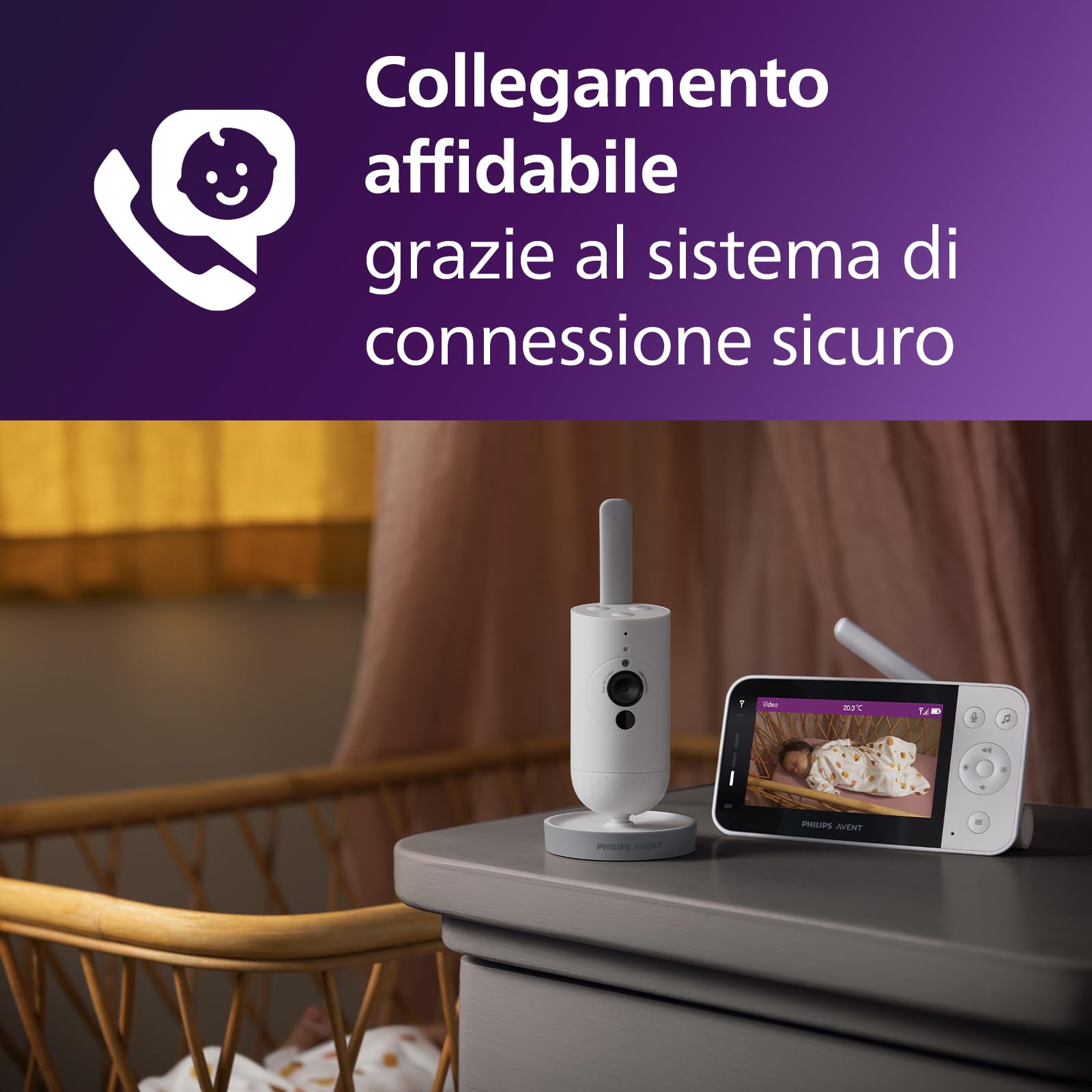 philips-avent-connected-baby-monitor-scd923-26-hd-1080p-con-app-e-visione-nottur image 2