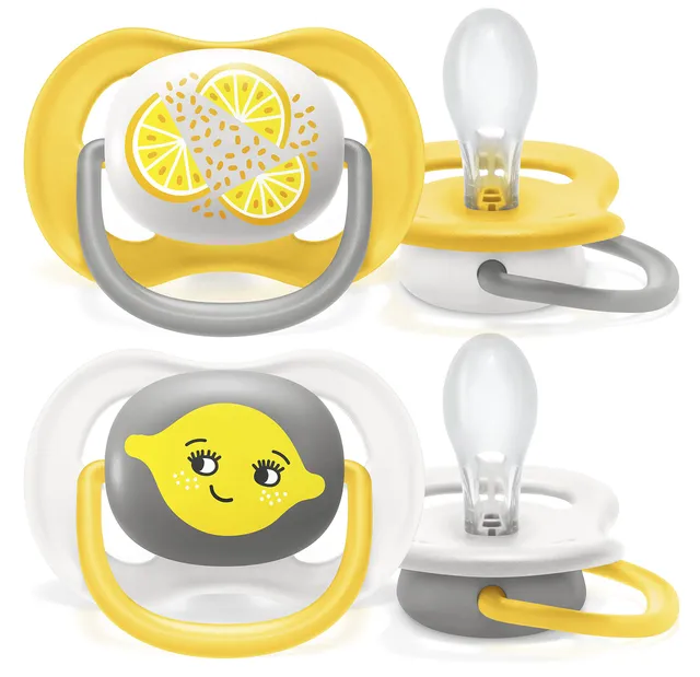 philips-avent-ultra-air-succhietto-6-18-mesi-ortodontico-bpa-free-2-pz-giallo-ar image 1