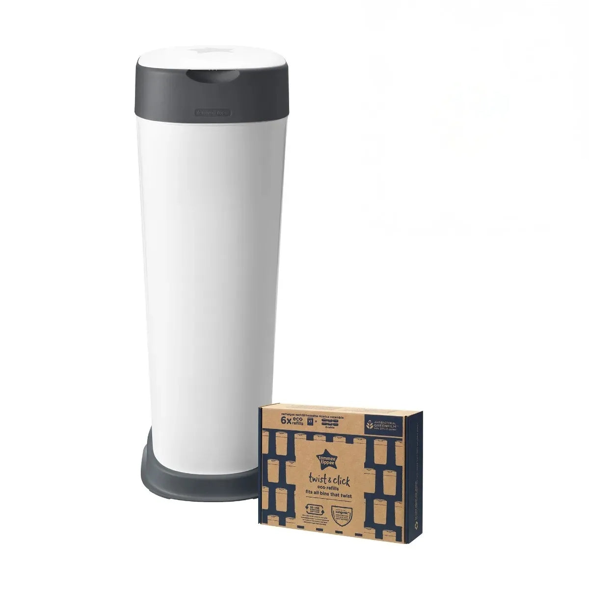 tommee-tippee-xl-nappy-disposal-bin-6-ricariche-bundle image 1