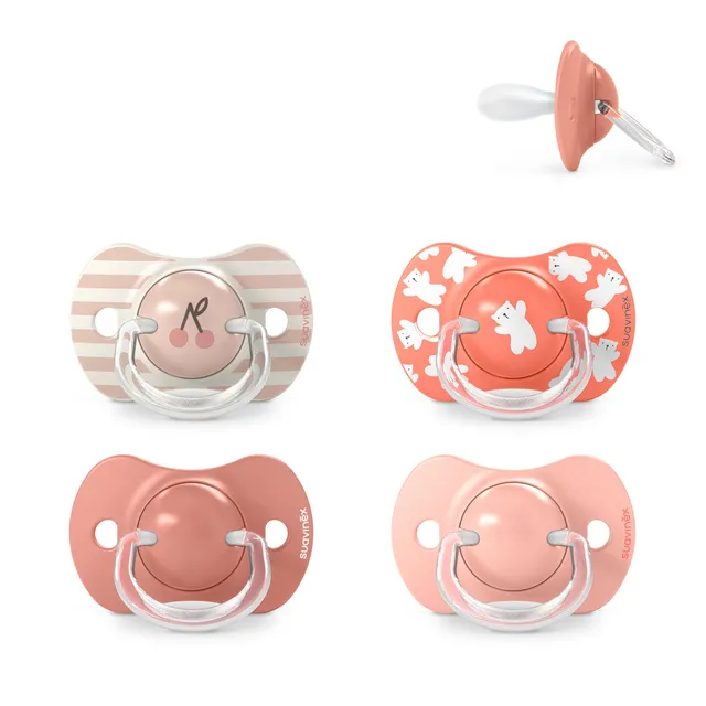 suavinex-birdies-wild-free-ciuccio-18-mesi-sx-pro-silicone-rosa-4-pezzi image 1