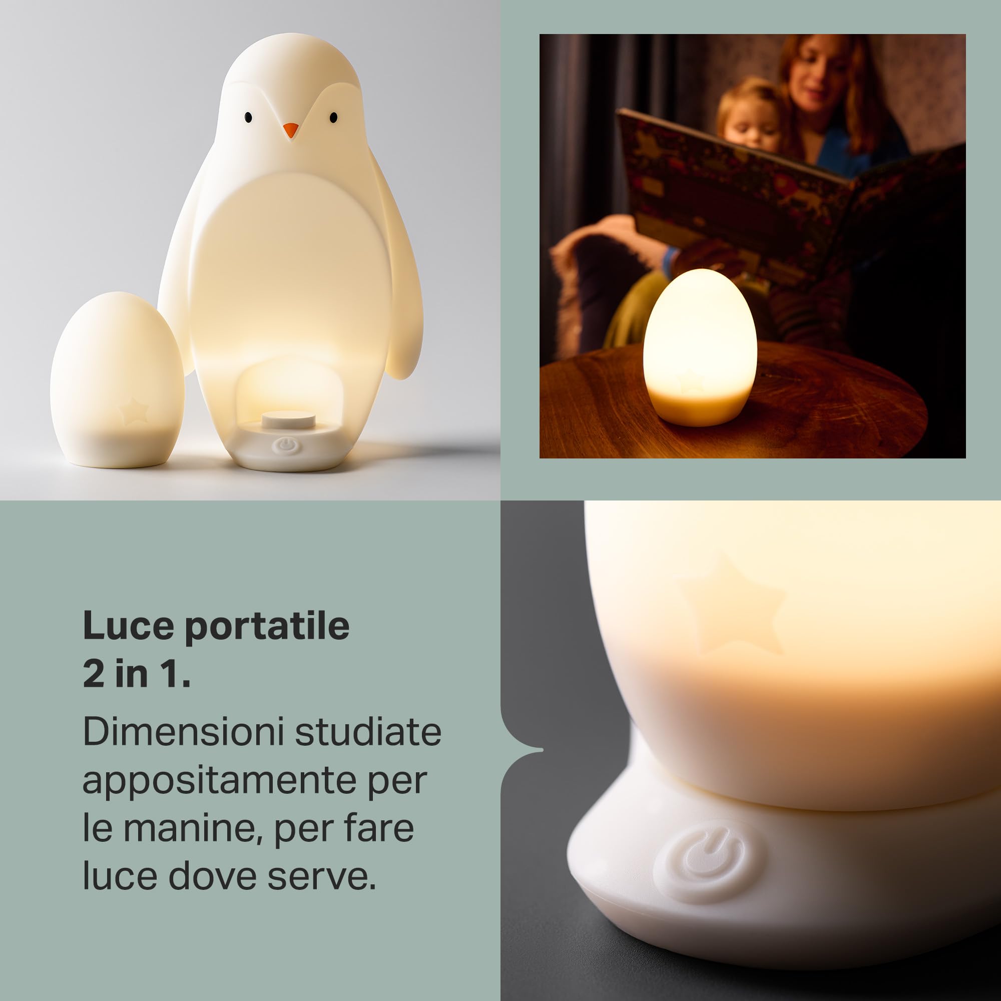 tommee-tippee-luce-da-notte-portatile-pinguino-2-in-1-usb image 6