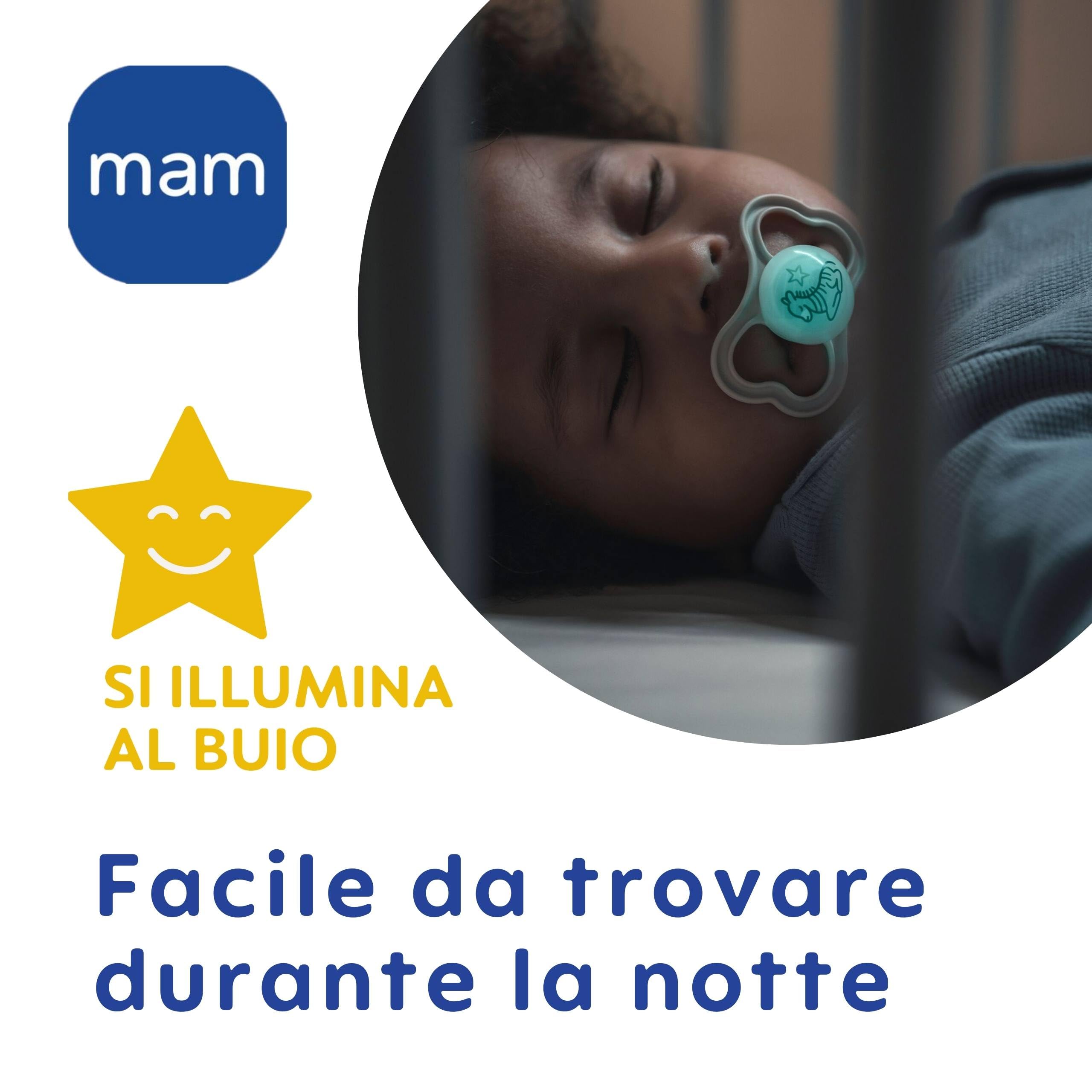 mam-night-succhietto-luminoso-silicone-16-mesi-rosa-con-custodia image 2