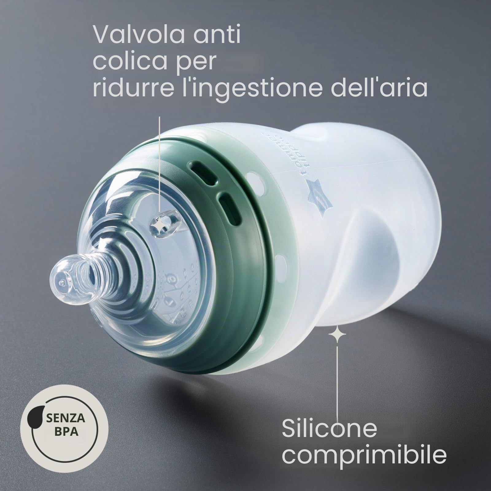 tommee-tippee-natural-start-biberon-silicone-260ml-flusso-lento-3pz image 3