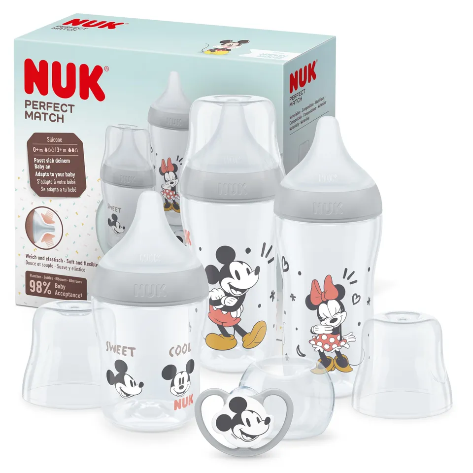 nuk-perfect-match-disney-topolino-set-4-pezzi-biberon-150ml-260ml-ciuccio-space- image 1