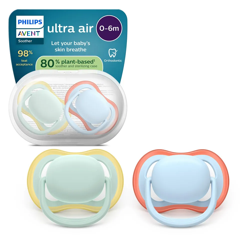 philips-avent-ultra-start-succhietto-0-6-mesi-silicone-ortodontico-2-pz-steriliz image 1