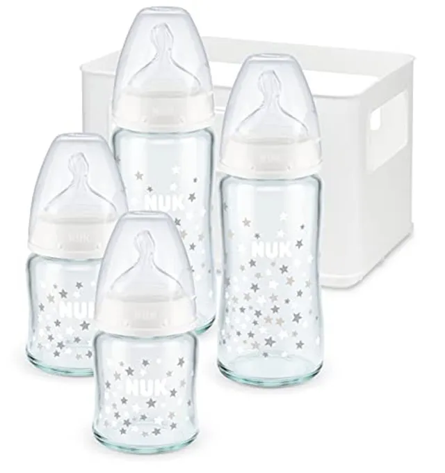 nuk-first-choice-starter-set-vetro-0-6m-5pz-tettarella-silicone image 1