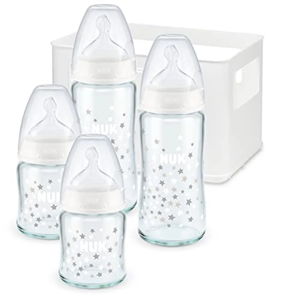 nuk-first-choice-starter-set-vetro-0-6m-5pz-tettarella-silicone image 1