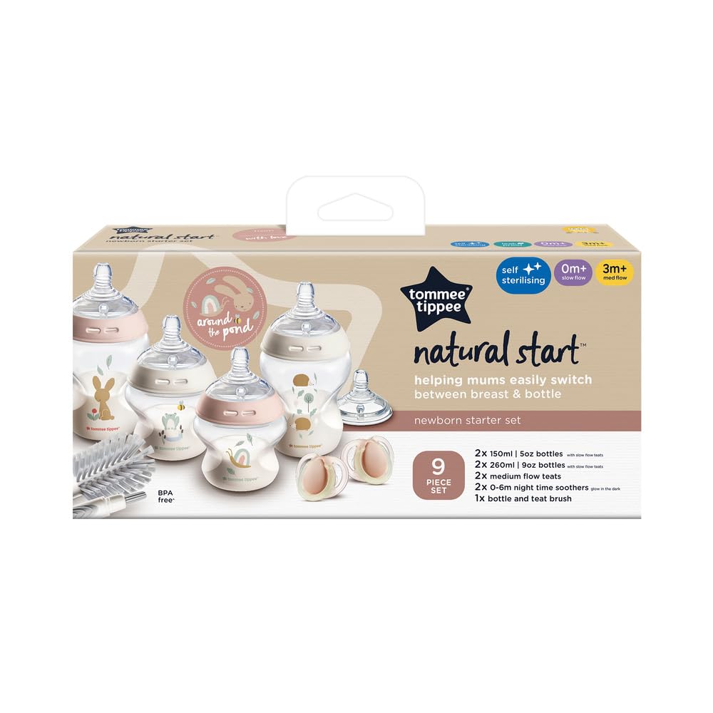 tommee-tippee-natural-start-starter-set-rosa-150ml-260ml-anti-colica-neonato image 2