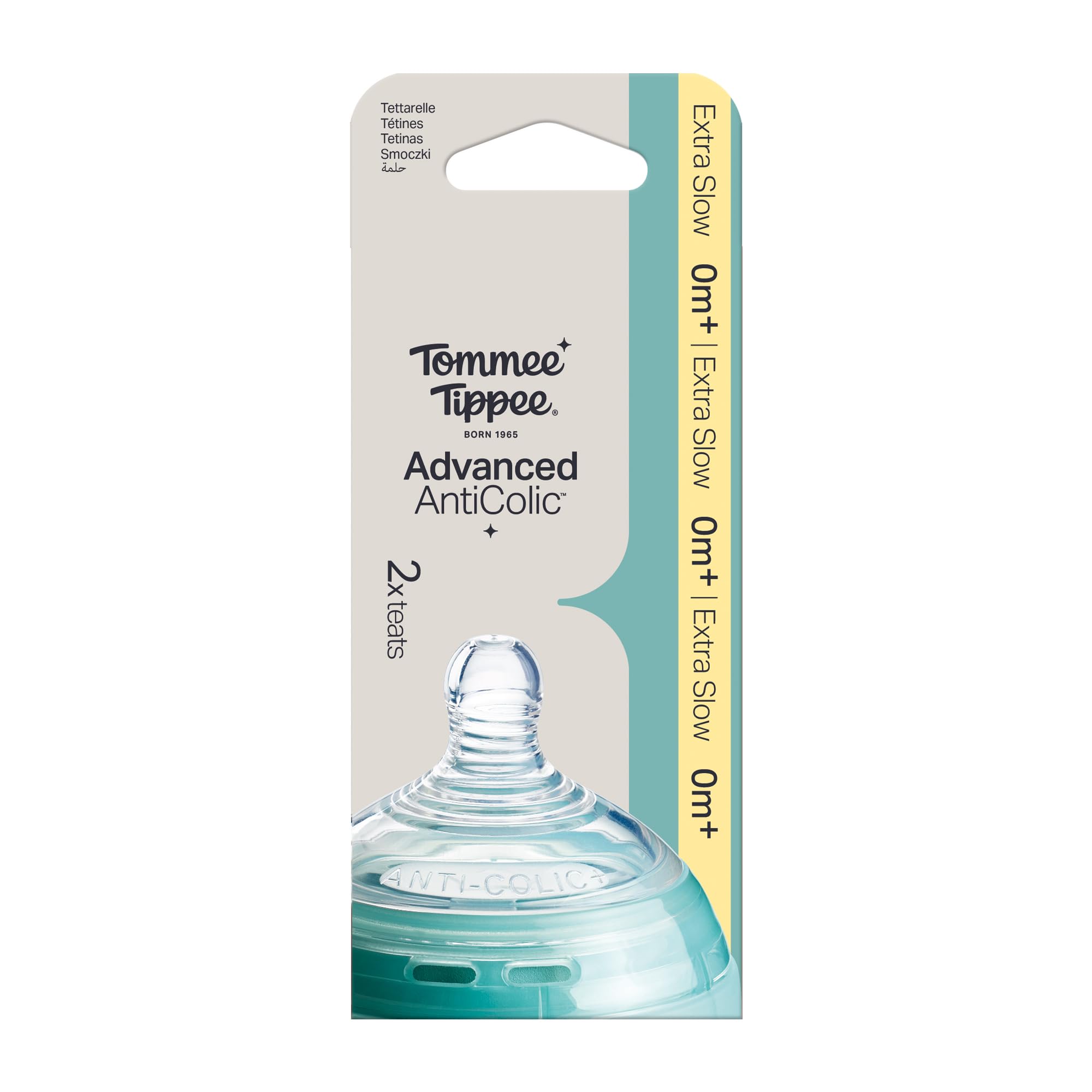 tommee-tippee-tettarelle-anti-colica-avanzata-flusso-super-lento-0-mesi-2-pezzi image 2